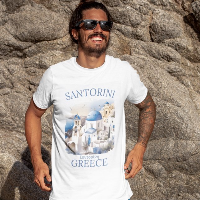 Santorini Greece Beautiful Landscape T-Shirt (Von Creator hochgeladen)
