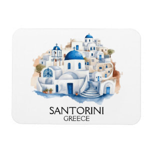 Santorini Greece Blue Roof Gebäude Architecture Magnet