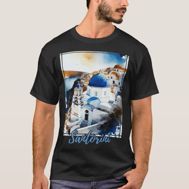 Santorini Greece  Greek Island Vacation T-Shirt (Vorderseite)