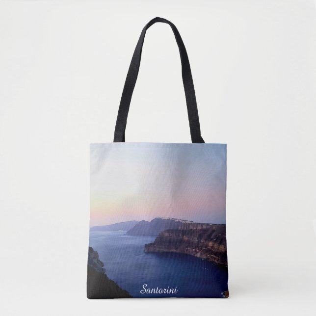 Santorini Greece Souvenir Sunset Tote (Vorderseite)