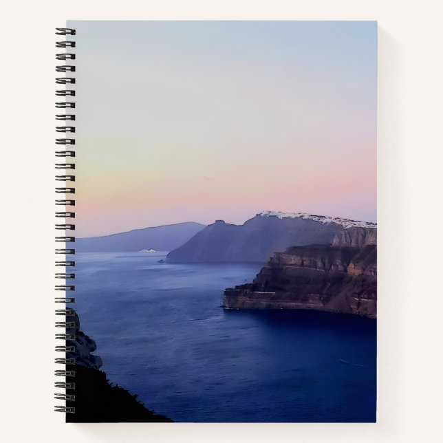 Santorini Greece Spiral Notebook Notizbuch (Vorderseite)