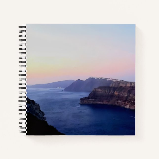 Santorini Greece Spiral Notebook Notizbuch (Vorderseite)