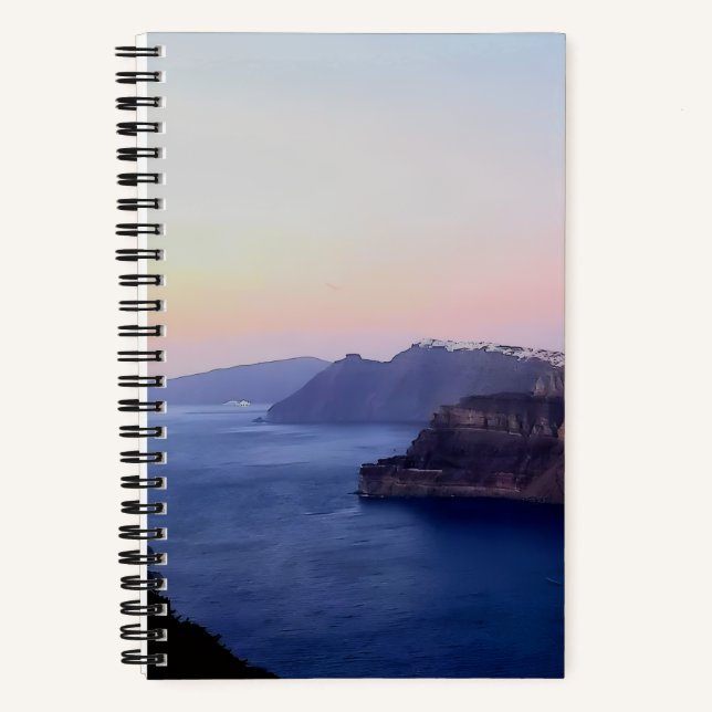 Santorini Greece Spiral Notebook Notizbuch (Vorderseite)