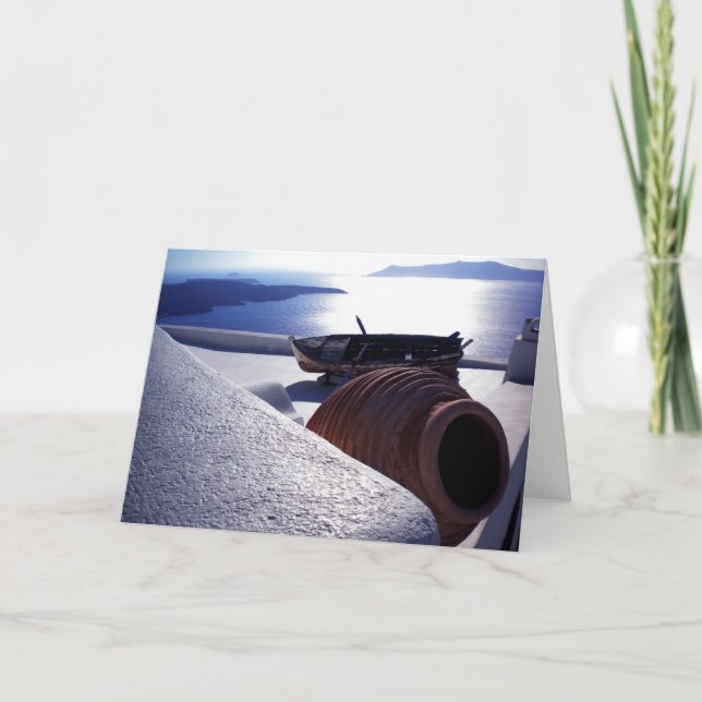 Santorini Greetingcard Karte (Vorderseite)