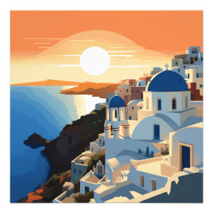 SANTORINI GRIECHENLAND #1 FOTODRUCK