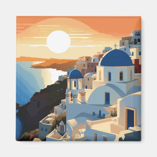 SANTORINI GRIECHENLAND #1 MAGNET