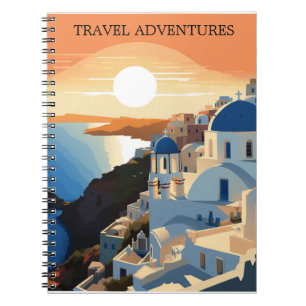 SANTORINI GRIECHENLAND #1 REISE JOURNAL NOTIZBLOCK