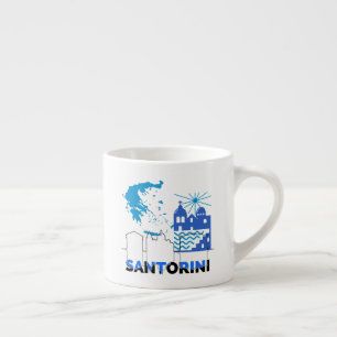 Santorini Griechenland.b Espressotasse