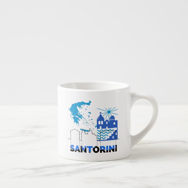 Santorini Griechenland.b Espressotasse (Rechts)