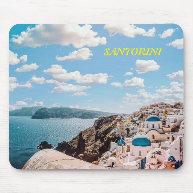 Santorini, Griechenland Beach House Mousepad (Vorne)