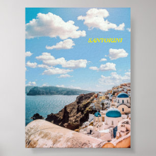 Santorini, Griechenland Beach House Poster