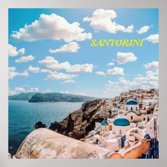 Santorini, Griechenland Beach House Poster (Vorne)