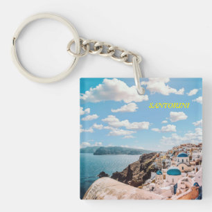 Santorini, Griechenland Beach House Schlüsselanhänger