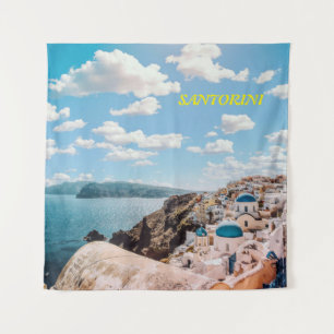 Santorini, Griechenland Beach House Wandteppich