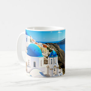 Santorini, Griechenland Blue Domes Kaffeetasse