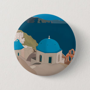Santorini Griechenland Button
