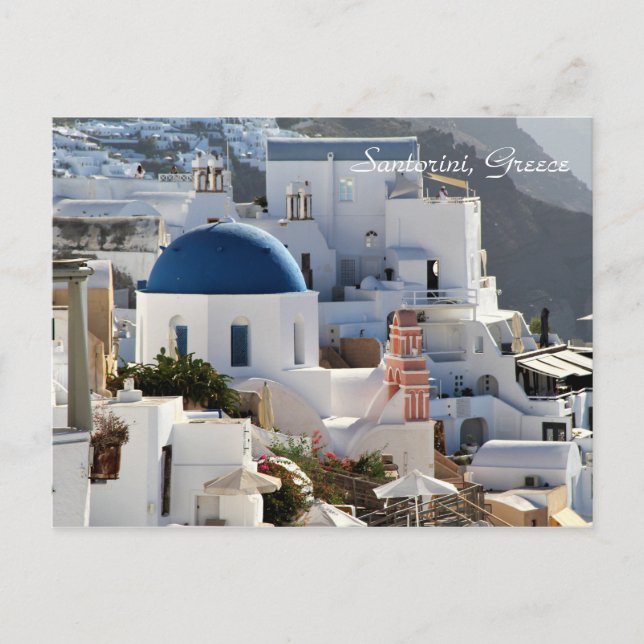 Santorini, Griechenland, Dorf Oia, Fotografie Postkarte (Vorderseite)