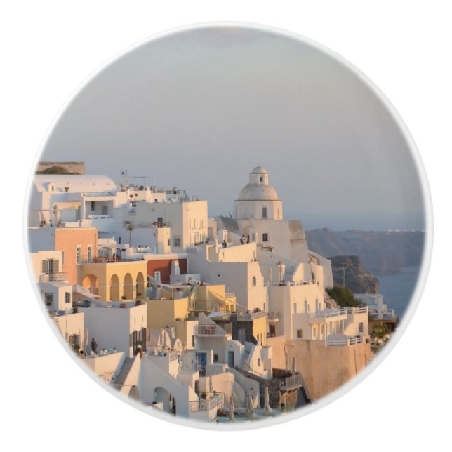Santorini Griechenland Dresser Knob Keramikknauf (Vorderseite)