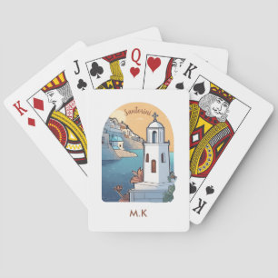 Santorini, Griechenland erkunden Spielkarten