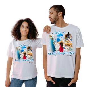Santorini Griechenland Familienurlaub Sommerurlaub T-Shirt