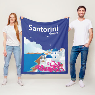 Santorini Griechenland Fleecedecke