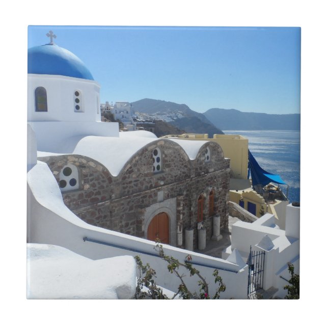 Santorini, Griechenland Fliese (Vorderseite)