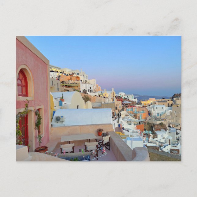 Santorini Griechenland Fotografie Postkarte (Vorderseite)