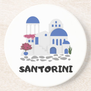 Santorini Griechenland Getränkeuntersetzer