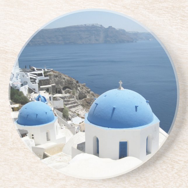Santorini Griechenland Getränkeuntersetzer (Vorne)