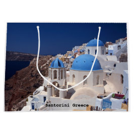 Santorini Griechenland Gift Bag Große Geschenktüte