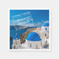 Santorini Griechenland Hochzeitspass Briefmarke