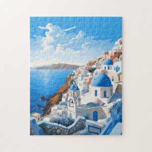 Santorini Griechenland Icona Island Reisen Kunst,  Puzzle