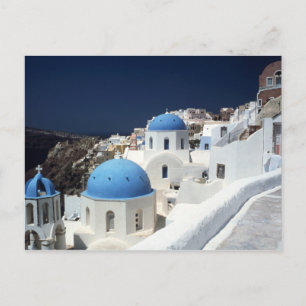 Santorini Griechenland Insel Sunny Postcard Postkarte