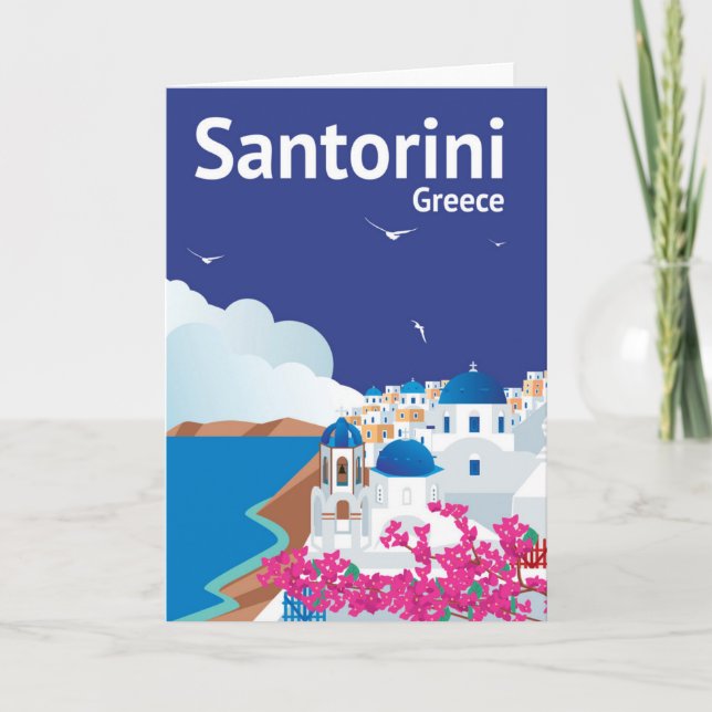 Santorini Griechenland Karte (Vorderseite)