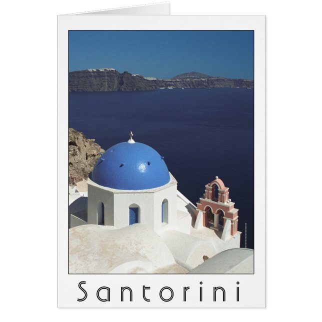 Santorini, Griechenland-Karte (freier Raum nach (Vorne)