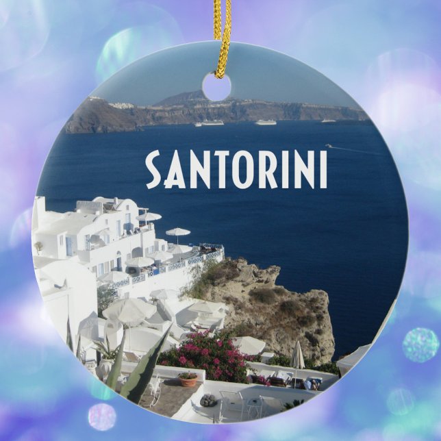 Santorini Griechenland Keramikornament (Von Creator hochgeladen)