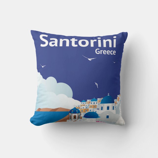 Santorini Griechenland Kissen (Vorderseite)
