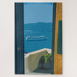 Santorini, Griechenland Kreuzfahrtschiff Puzzle