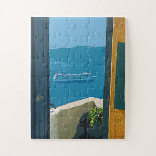 Santorini, Griechenland Kreuzfahrtschiff Puzzle