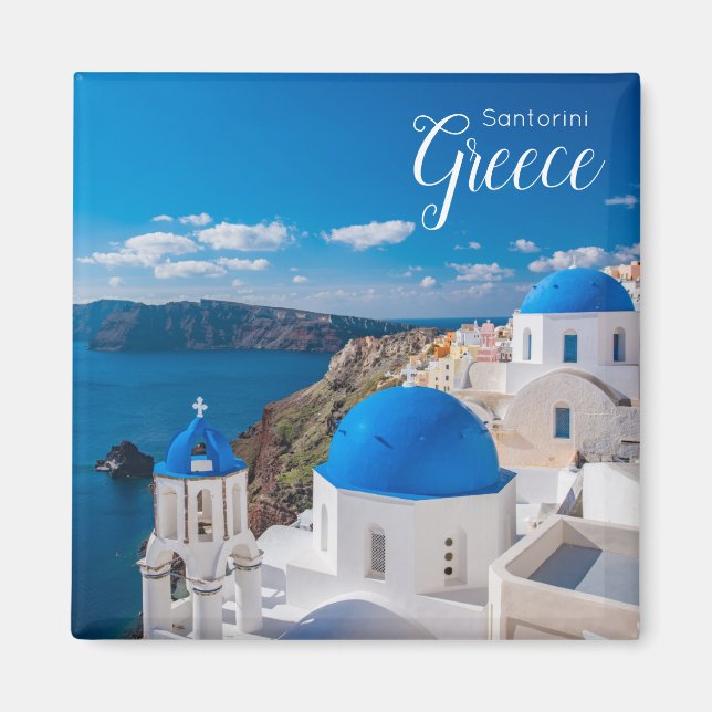 Santorini Griechenland Landschaftlich Magnet Souve (Vorne)