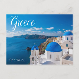Santorini Griechenland Landschaftlich Postkarte
