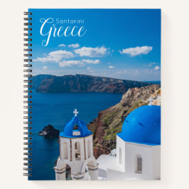 Santorini Griechenland Landschaftlich SpiralNotebo Notizbuch