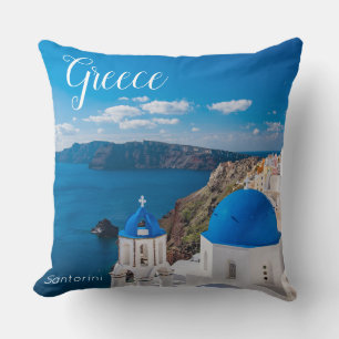 Santorini Griechenland Landschaftliche Wohngestalt Kissen