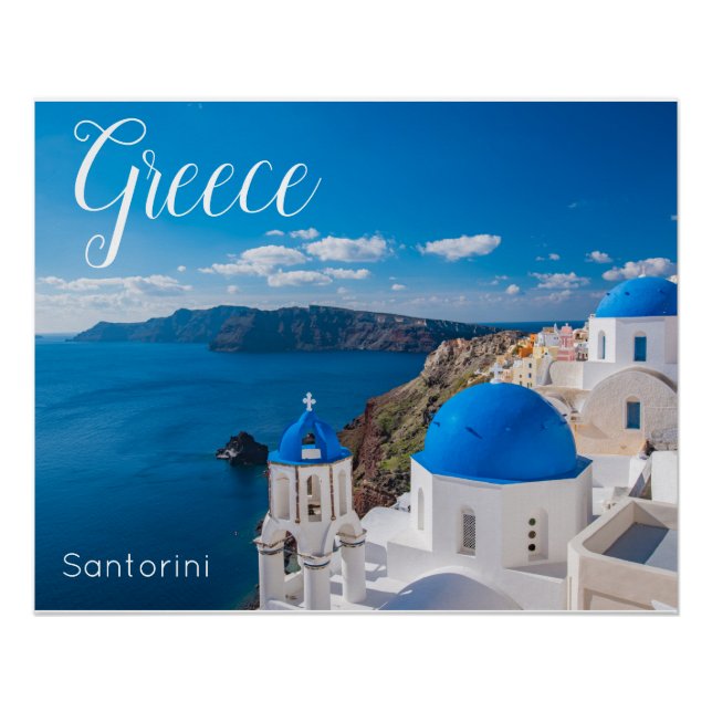 Santorini Griechenland Landschaftliches Poster-Bil Poster (Vorderseite)