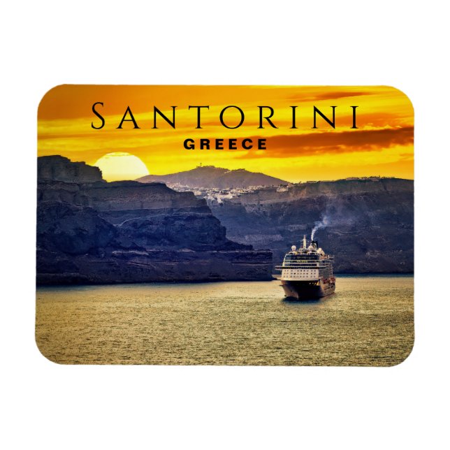 Santorini, Griechenland Magnet (Horizontal)
