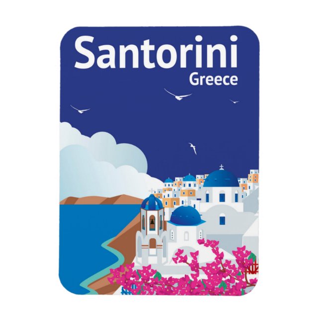 Santorini Griechenland Magnet (Vertikal)