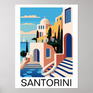 Santorini Griechenland Malerei Poster