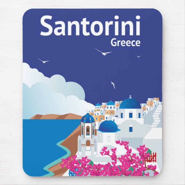 Santorini Griechenland Mousepad (Vorne)