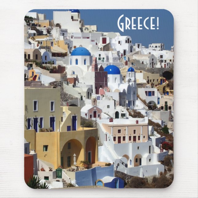 Santorini, Griechenland Mousepad (Vorne)