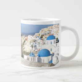 Santorini, Griechenland, Oia, Tasse, Weiß, Blau Jumbo-Tasse